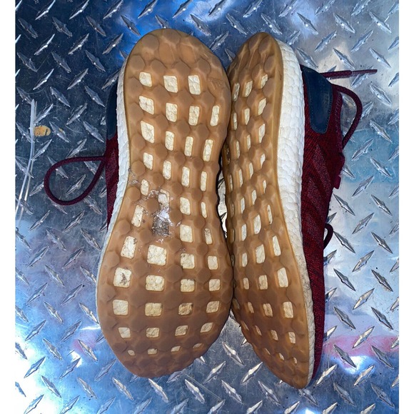 ADIDAS PURE BOOST BA8895‎ Shoes Men 9 Burgundy Red Athletic Sneakers Running - Picture 6 of 9